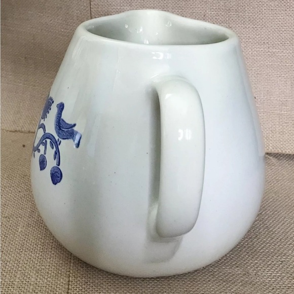 Gaetano Pottery Blue Birds Pitcher Jug Vase Folk Art Cottage Core Farmhouse - Picture 4 of 6